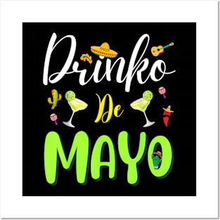 Cinco De Mayo  Drinko De Mayo Fiesta Mexican Posters and Art